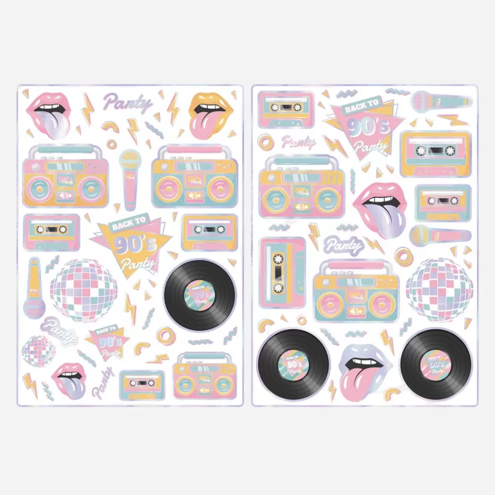 Party Pro 100 Stickers Annees 90'S> Stickers Et Gommettes