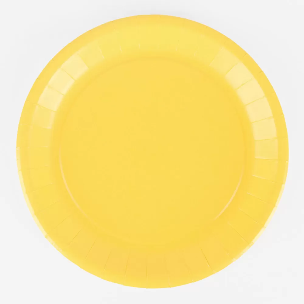 Isap 10 Assiettes Eco-Friendly Jaunes