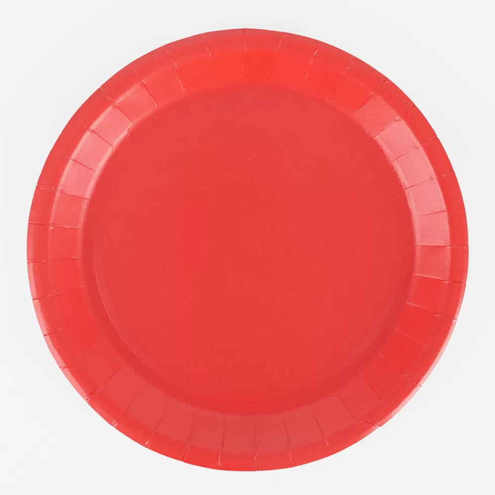 Isap 10 Assiettes Eco-Friendly Rouges