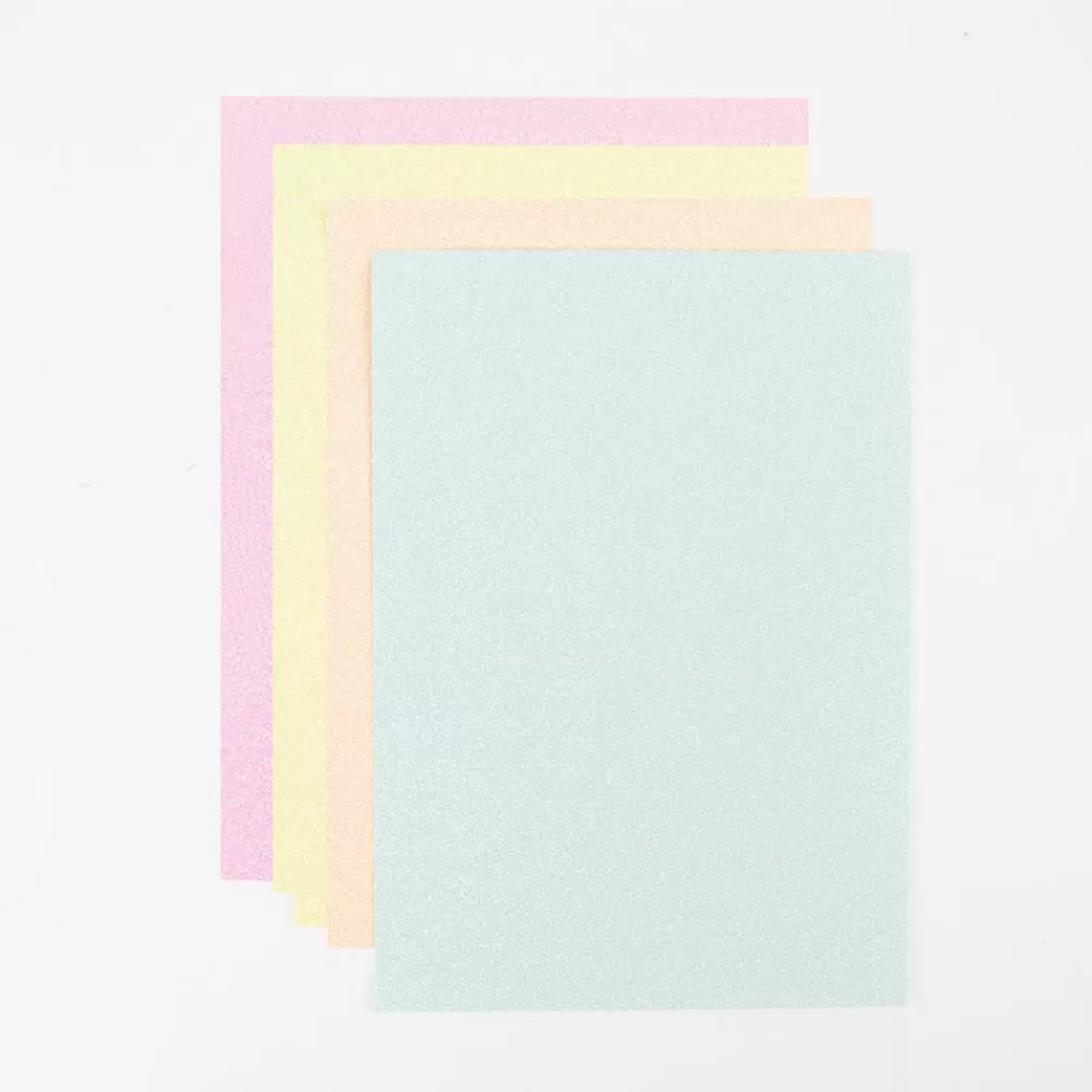 Rico Design 10 Feuilles De Papier Paillete Pastel