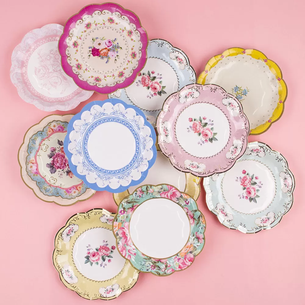 TalkingTables 12 Petites Assiettes Fleurs