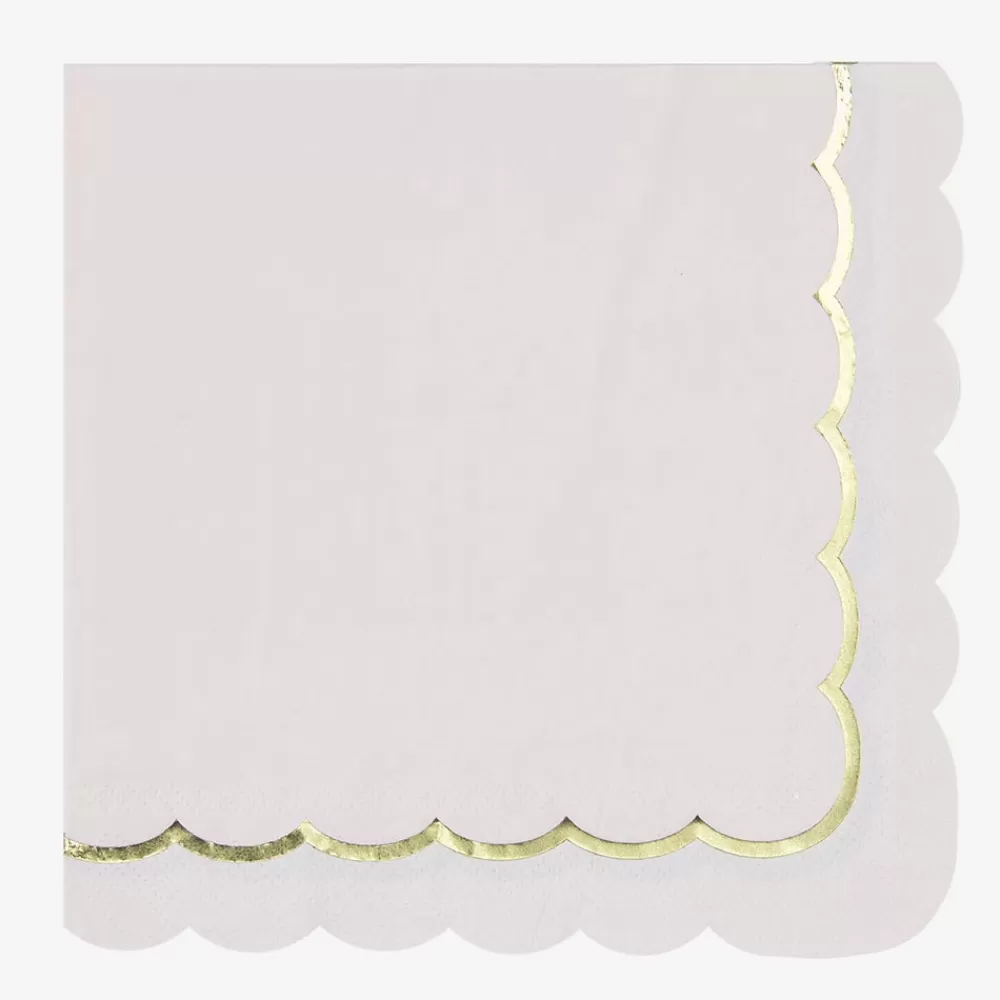 Party Pro 16 Serviettes Festonnees Rose Pastel