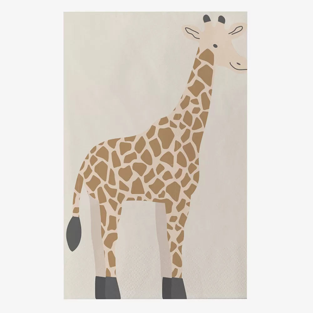 Ginger Ray 16 Serviettes Girafe