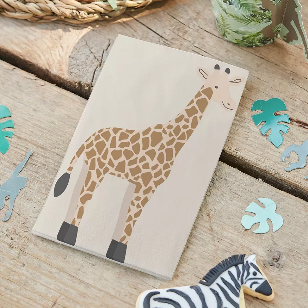 Ginger Ray 16 Serviettes Girafe