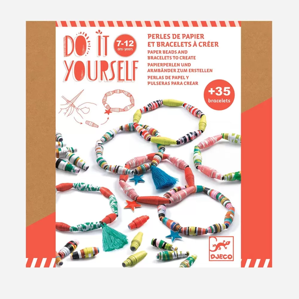 Djeco 1 Kit Creatif : Bracelets Et Perles De Papier