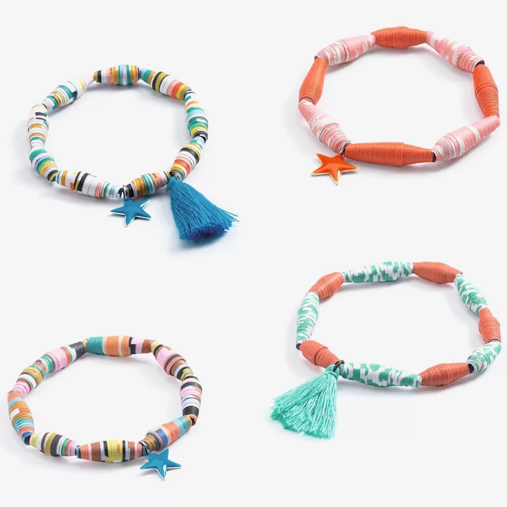 Djeco 1 Kit Creatif : Bracelets Et Perles De Papier