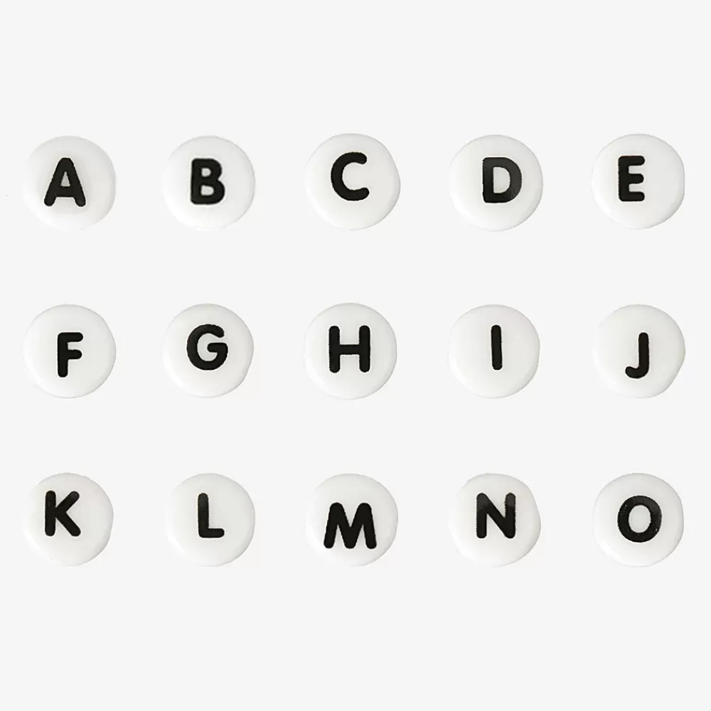 Rico Design 1 Perle Alphabet En Ceramique Blanche