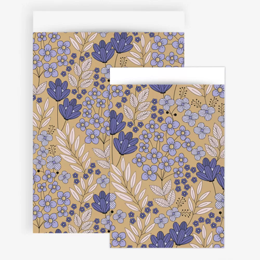 House of Products 1 Pochette En Papier Fleurs Violettes> Pochettes Cadeaux