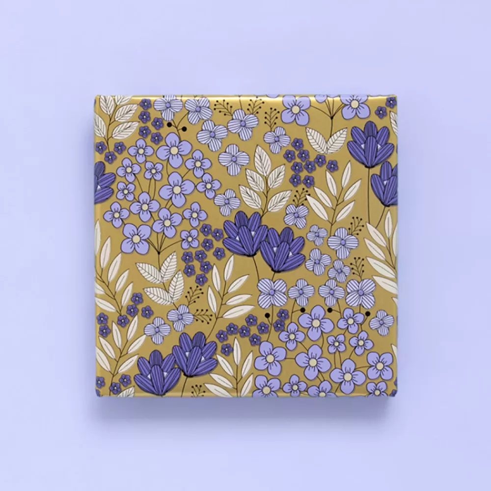 House of Products 1 Rouleau De Papier Cadeau Fleurs Violettes> Papier Cadeau