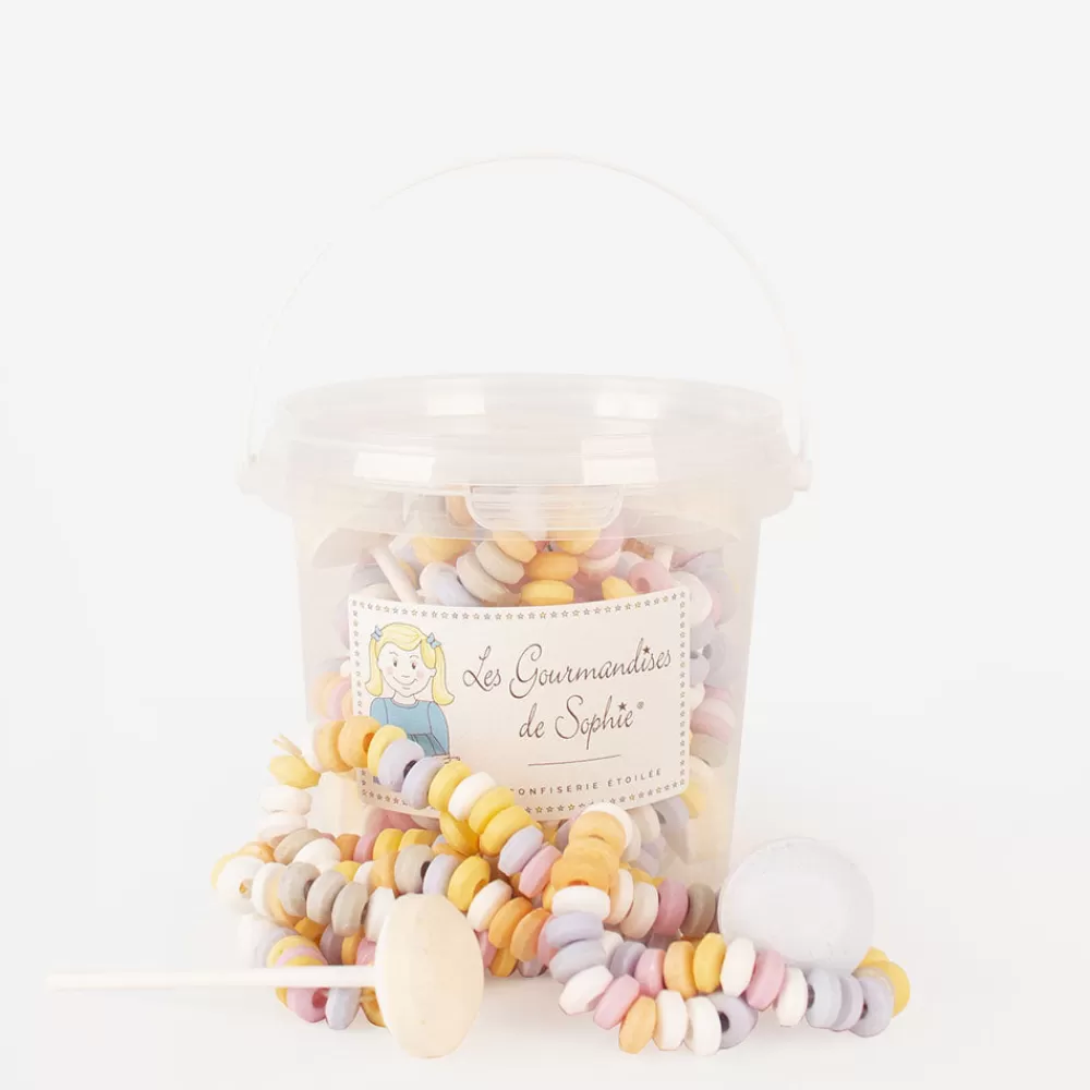 Les gourmandises de Sophie 1 Seau De Bonbons Colliers & Sucettes