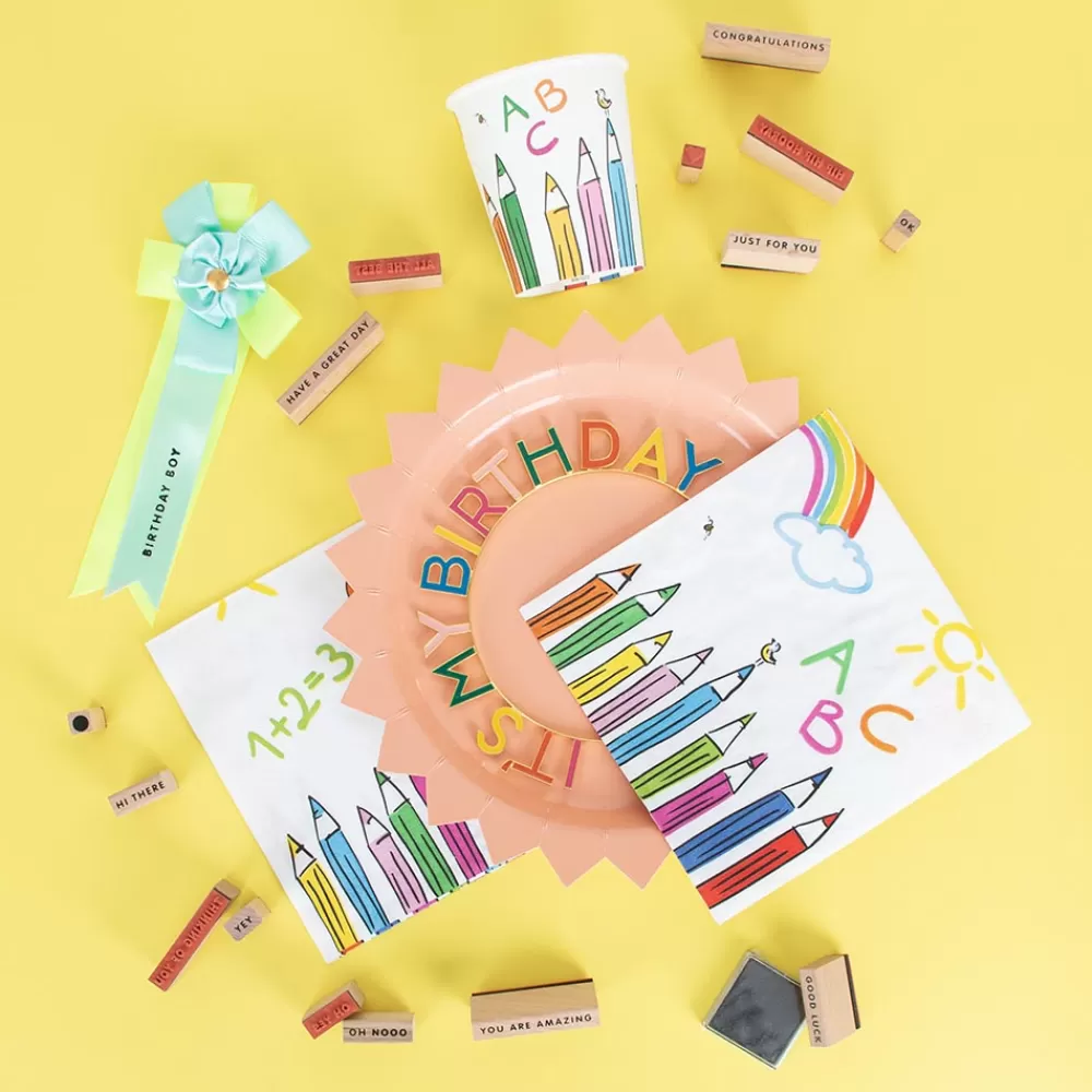 Amscan 20 Grandes Serviettes En Papier Rentree Scolaire