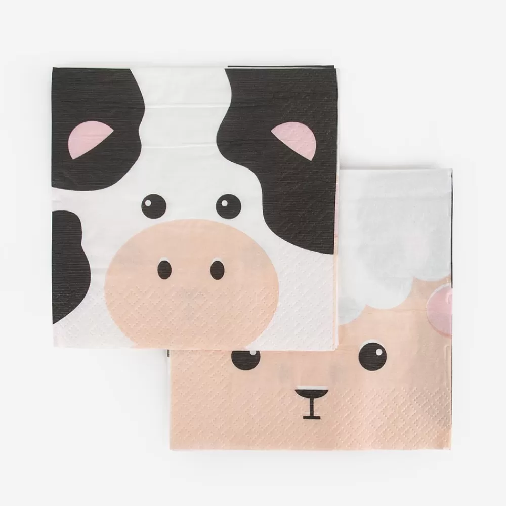 My Little Day 20 Serviettes Animaux De La Ferme