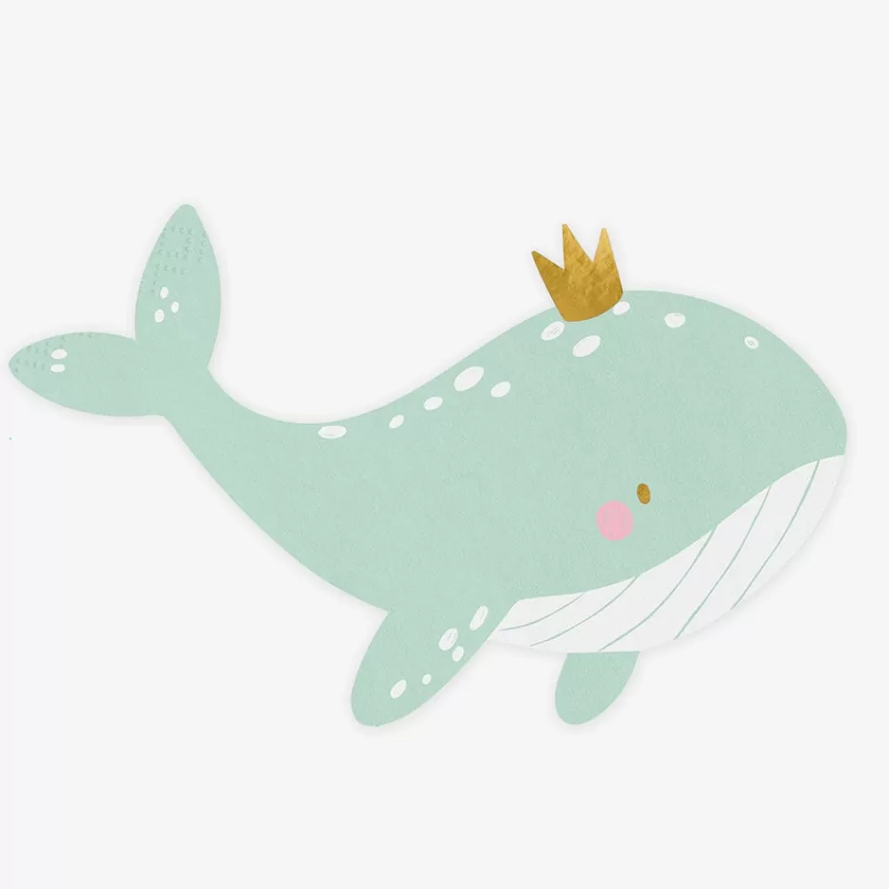 Party Deco 20 Serviettes Baleine