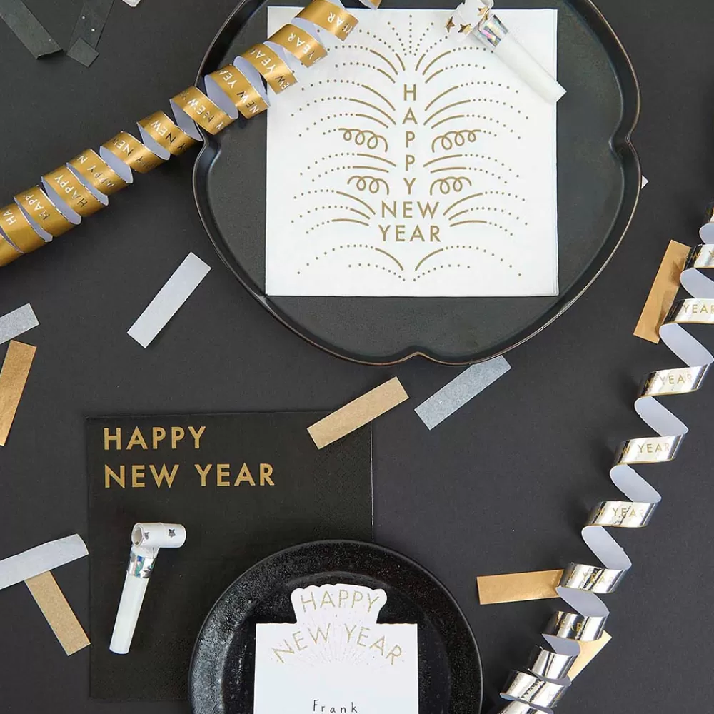 Rico Design 20 Serviettes Blanches Happy New Year