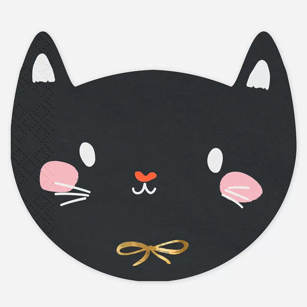 Party Deco 20 Serviettes Chat Noir Halloween