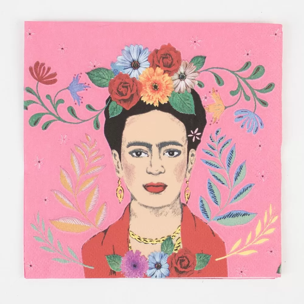 TalkingTables 20 Serviettes Frida Rose