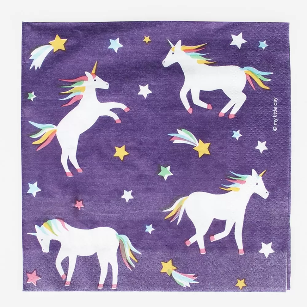 My Little Day 20 Serviettes Licorne Galactique