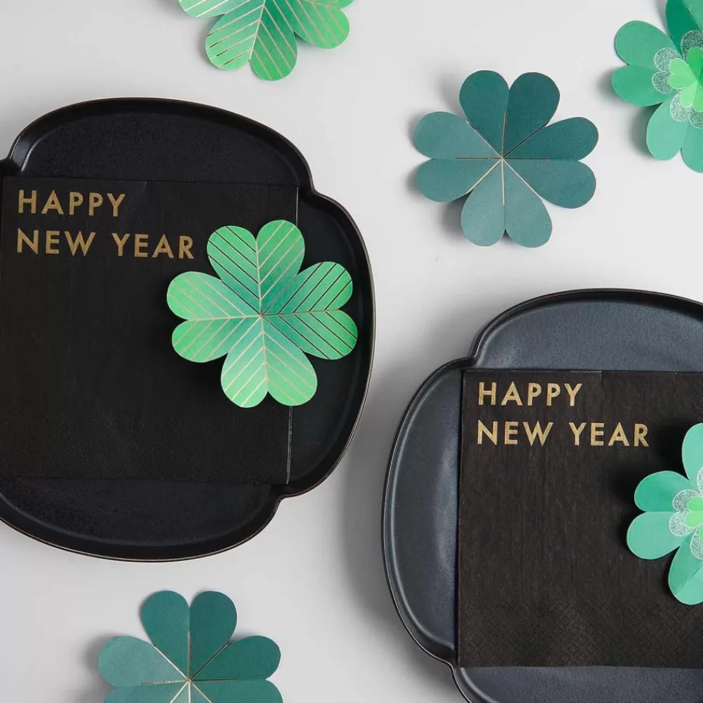 Rico Design 20 Serviettes Noires Happy New Year