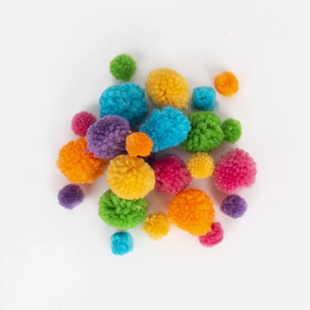 Graine Créative 24 Pompons Laineux Multicolores