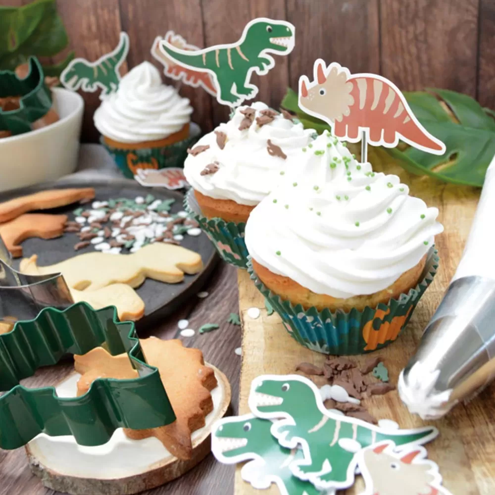 ScrapCooking 24 Toppers Et Caissettes A Cupcakes Dino