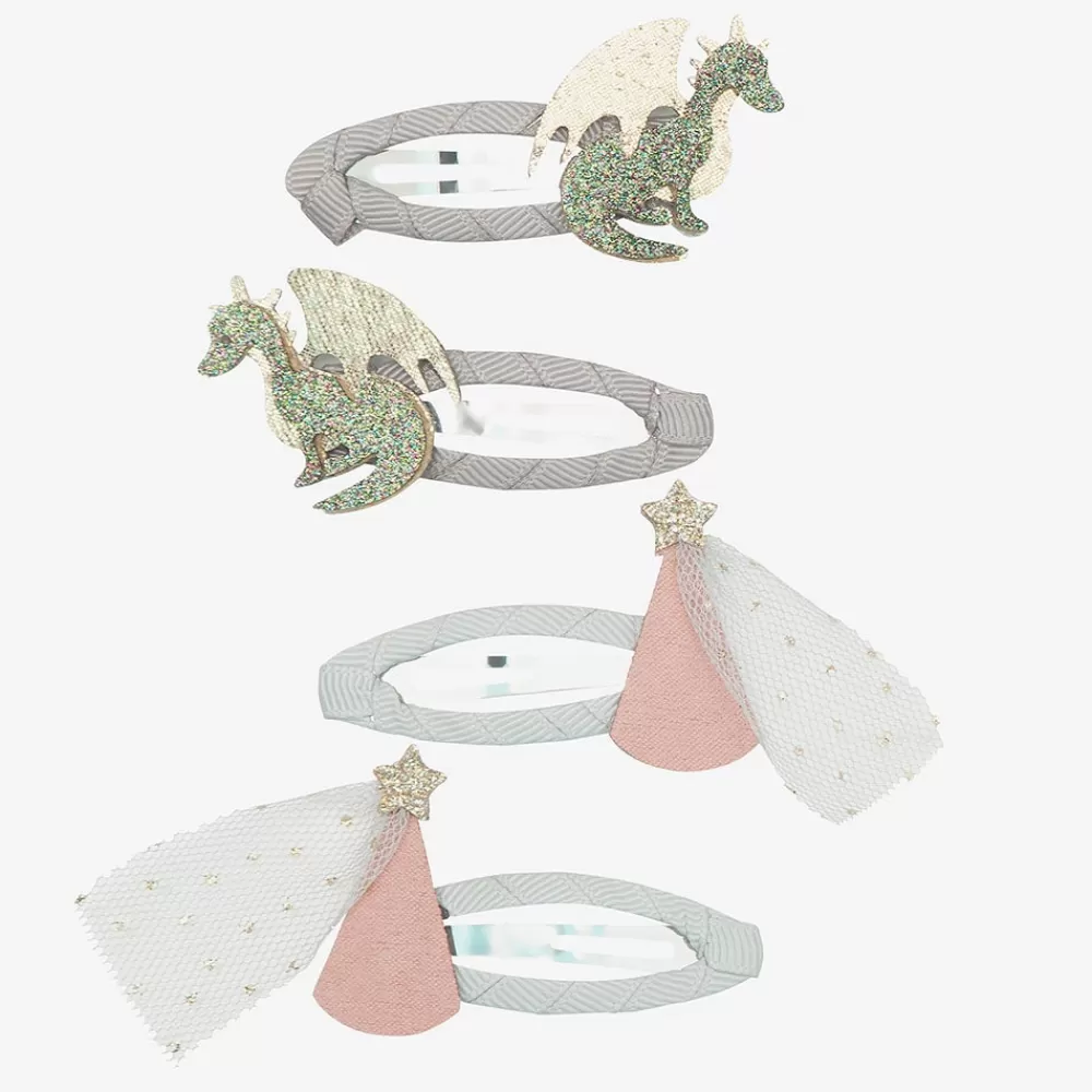 Mimi & Lula 4 Barrettes Princesse Et Dragon> Accessoires