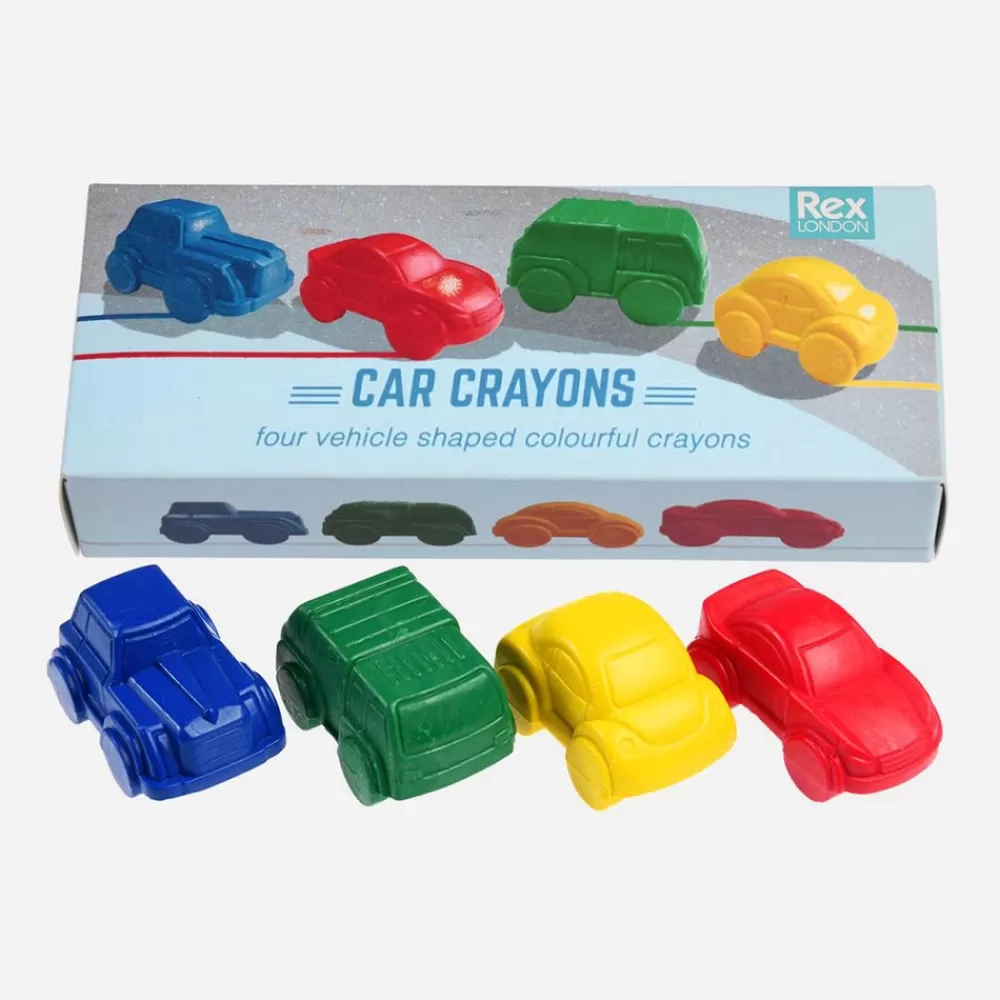 Rex London 4 Crayons De Couleur Voiture> Coloriages