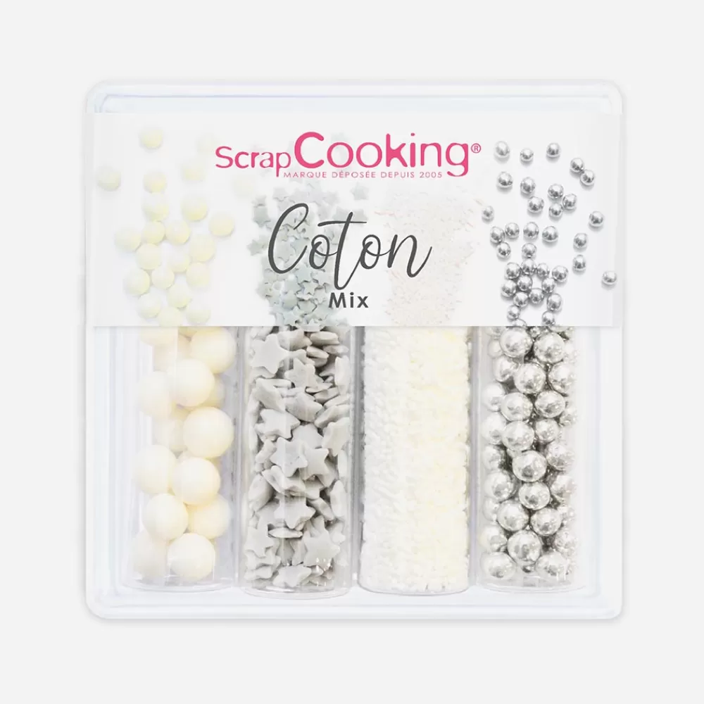 ScrapCooking 4 Pots Deco Sucrees Mix Coton