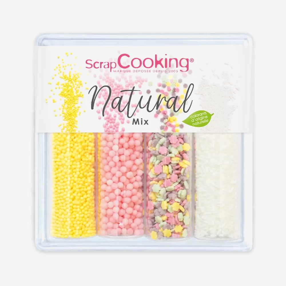 ScrapCooking 4 Pots Deco Sucrees Mix Natural Rose