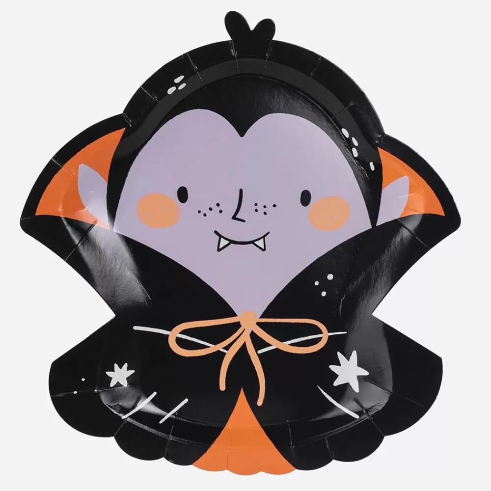 Party Deco 6 Assiettes Dracula Halloween