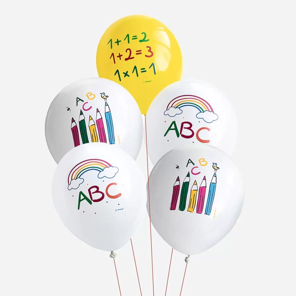 Amscan 6 Ballons De Baudruche Rentree Scolaire> Ballons De Baudruche À Motif