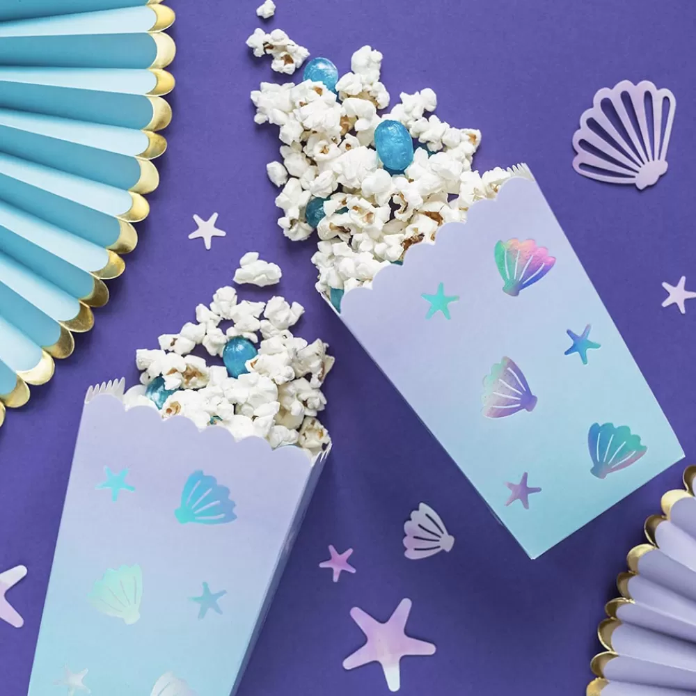 Party Deco 6 Boites A Pop-Corn - Coquillage