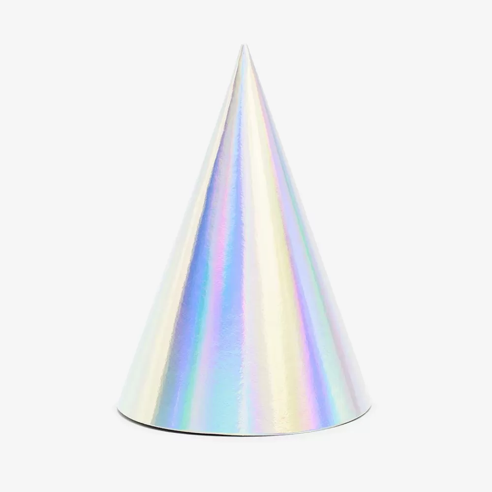 Party Deco 6 Chapeaux Pointus - Iridescent> Chapeaux Pointus