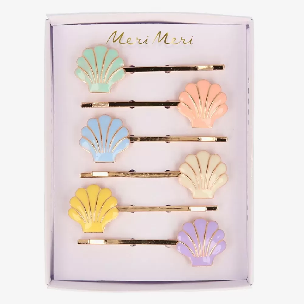 Meri Meri 6 Pinces A Cheveux En Email Coquillage> Accessoires