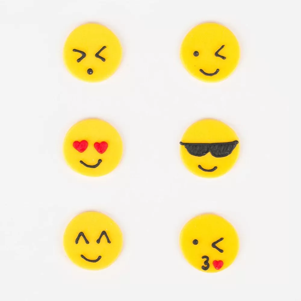 Creative Party 6 Toppers En Sucre - Emoji