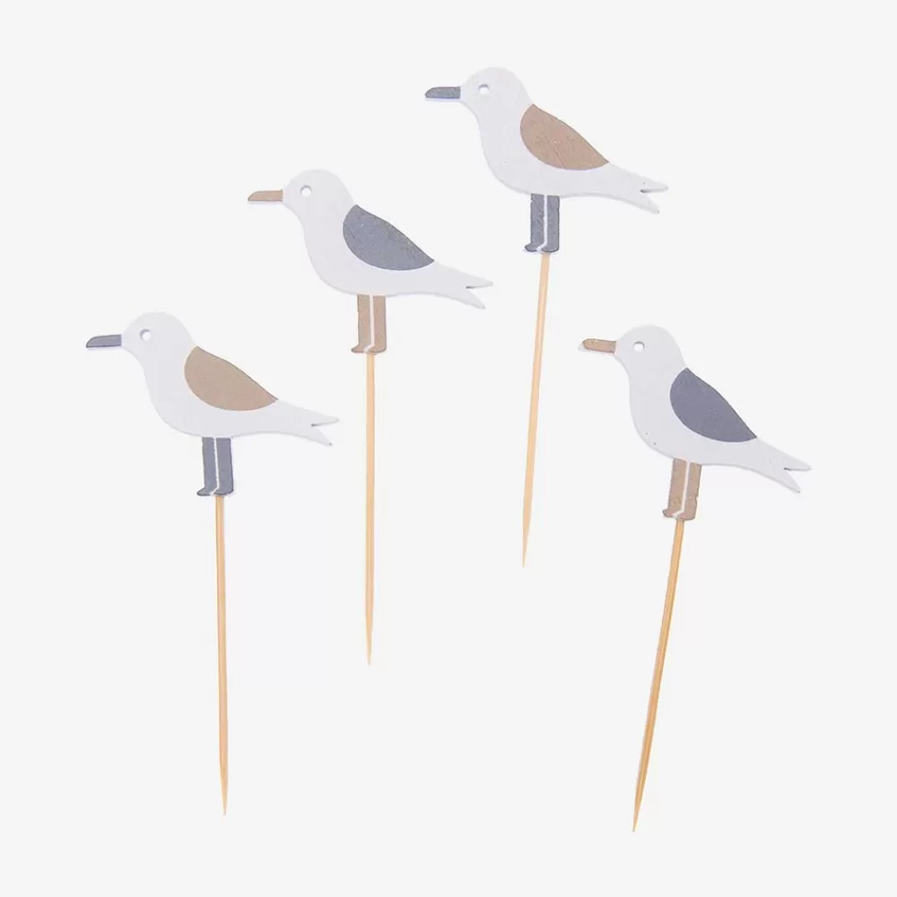 Rico Design 6 Toppers Mouette En Bois