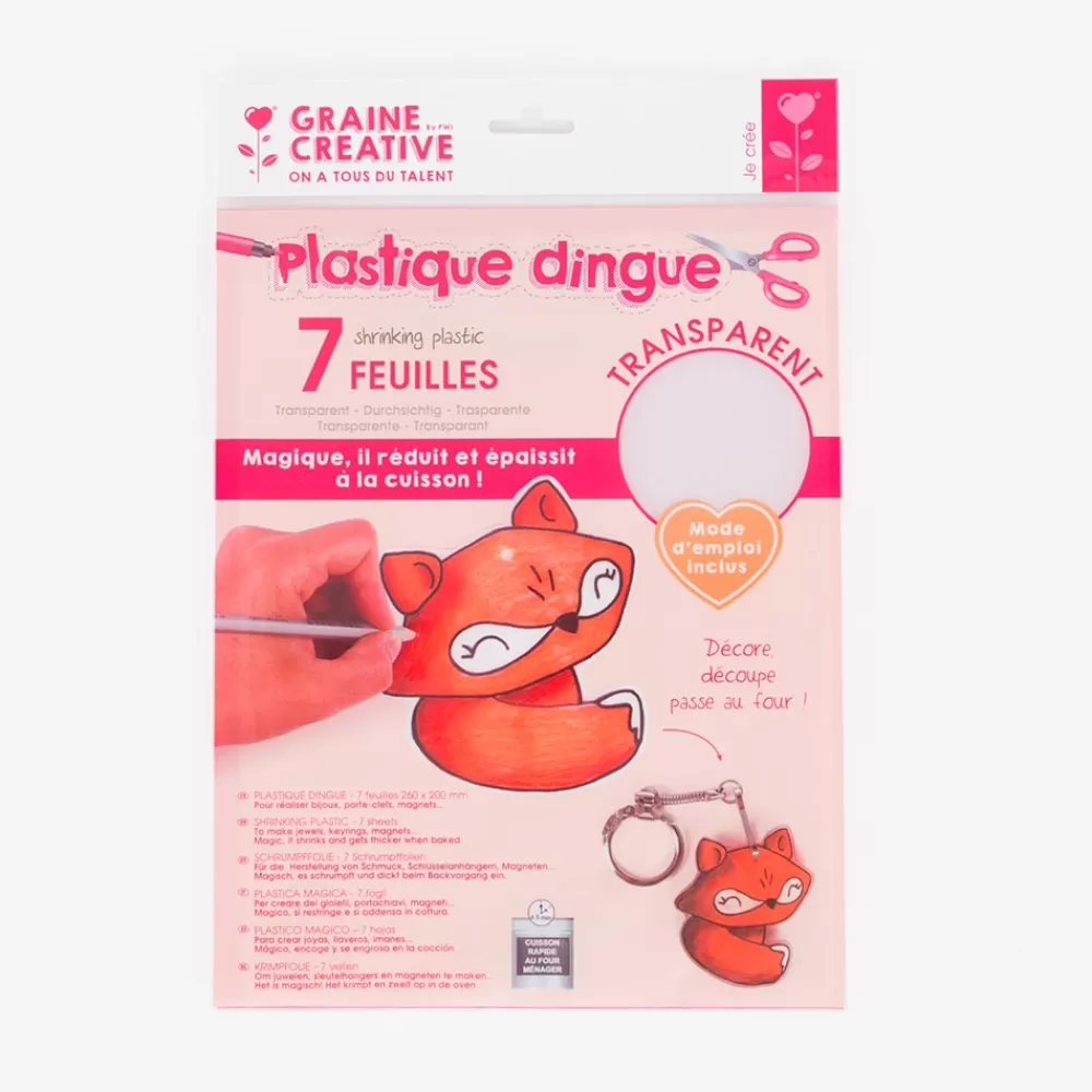 Graine Créative 7 Feuilles Imprimables Transparentes Plastique Dingue