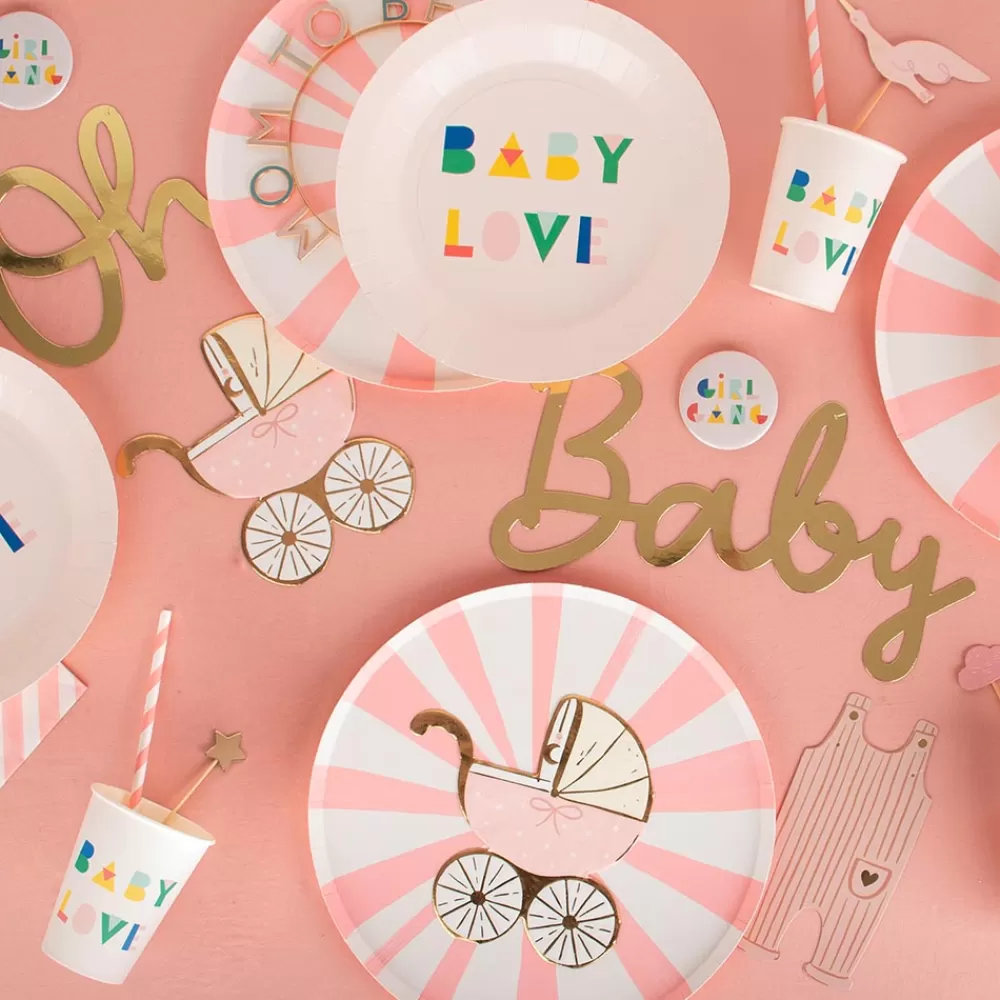 My Little Day 8 Assiettes Baby Shower Nude