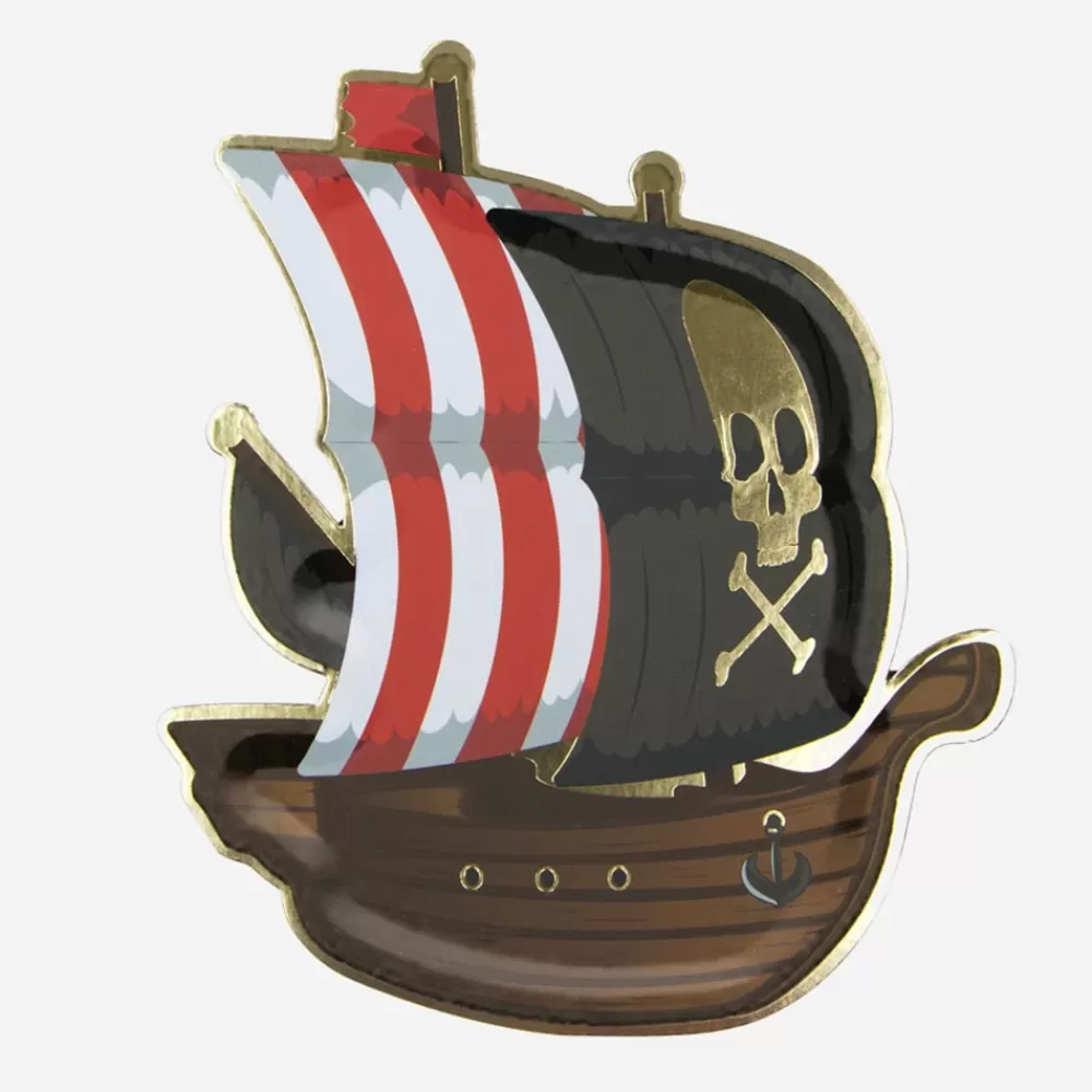 Party Pro 8 Assiettes Bateau De Pirate