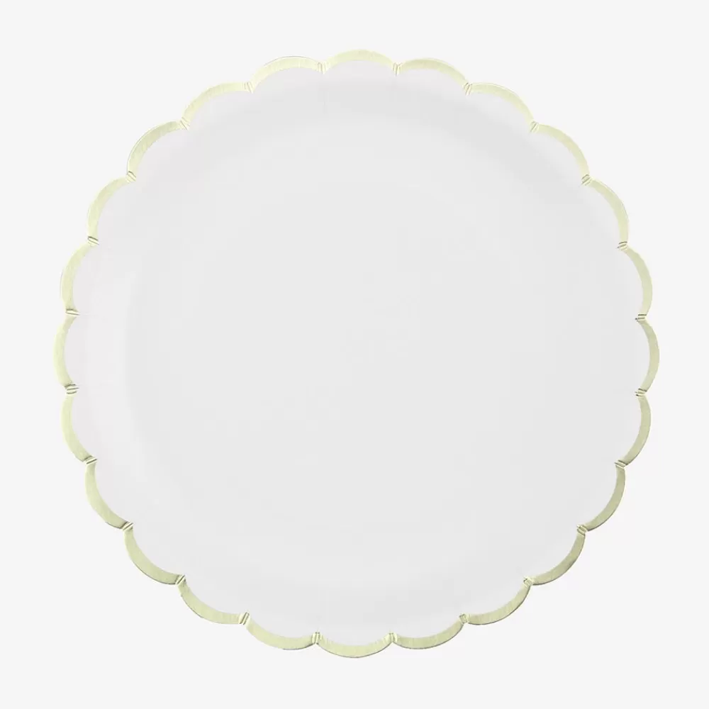 Party Pro 8 Assiettes Festonnees Blanches