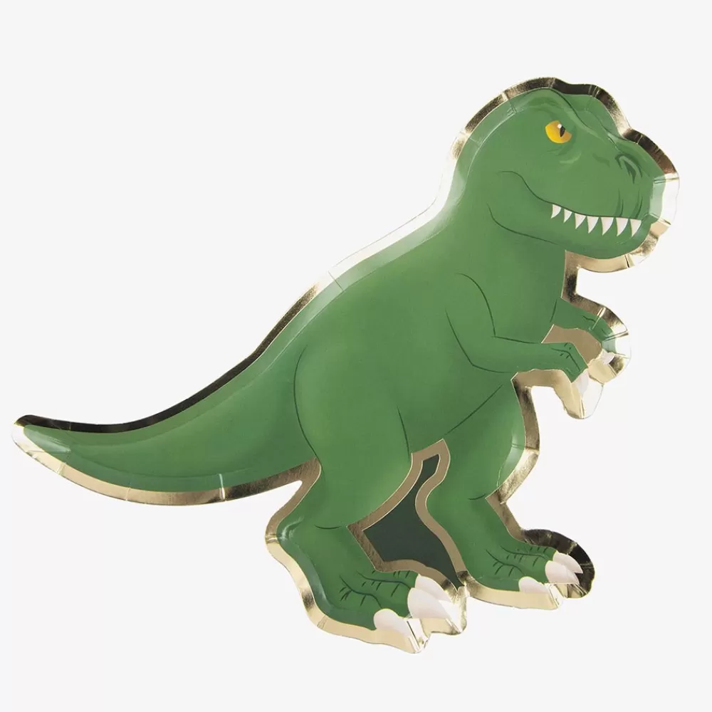 Party Pro 8 Assiettes Forme T-Rex