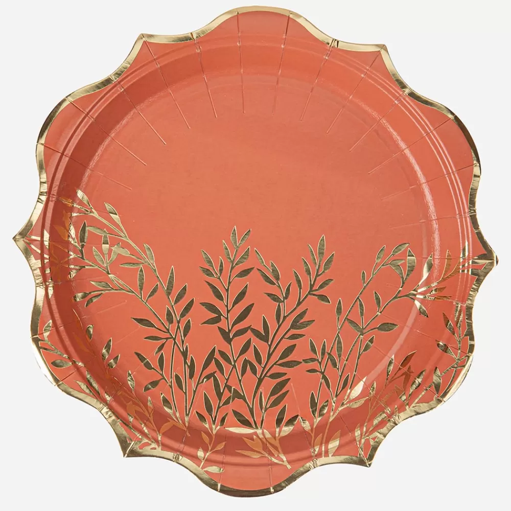 Arty Fêtes Factory 8 Assiettes Jolis Brins Terracotta