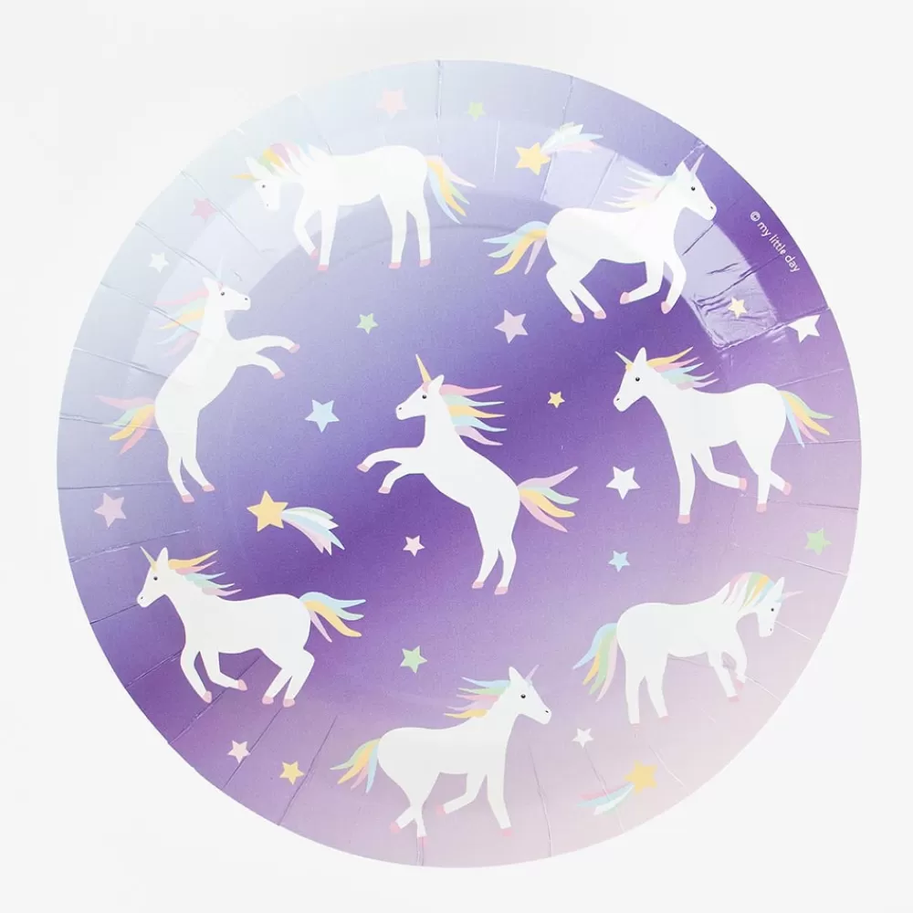 My Little Day 8 Assiettes Licorne Galactique