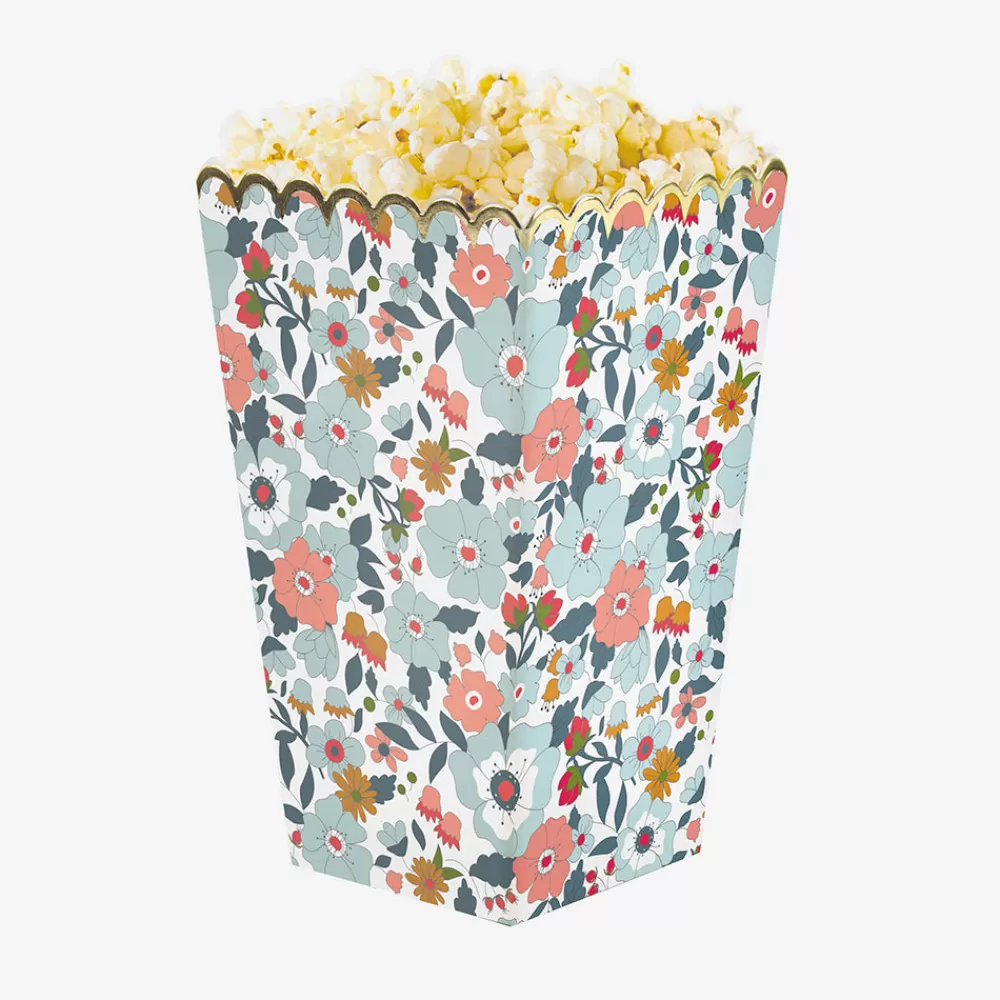 Party Pro 8 Boites A Pop Corn Fleurs