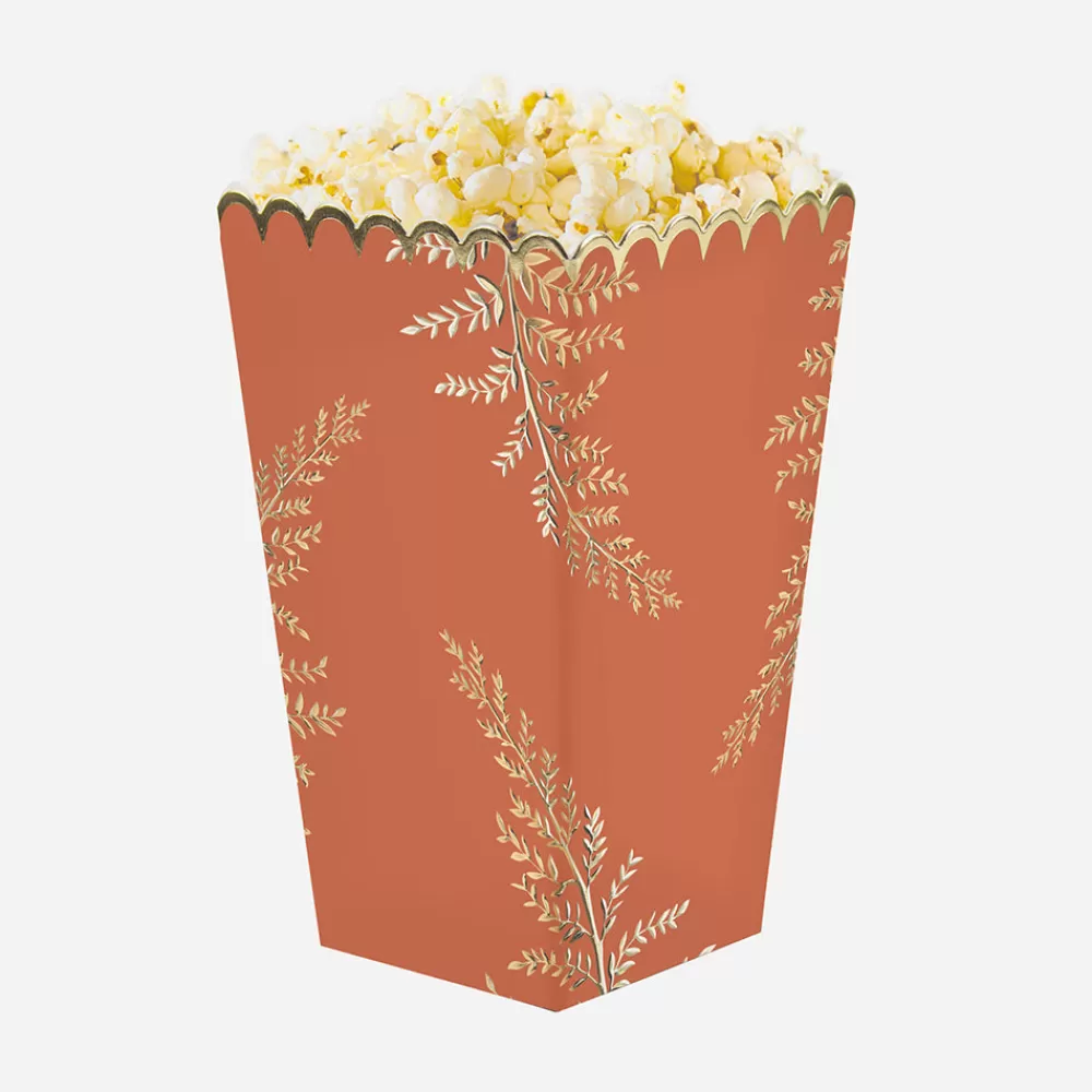 Party Pro 8 Boites A Pop Corn Terracotta