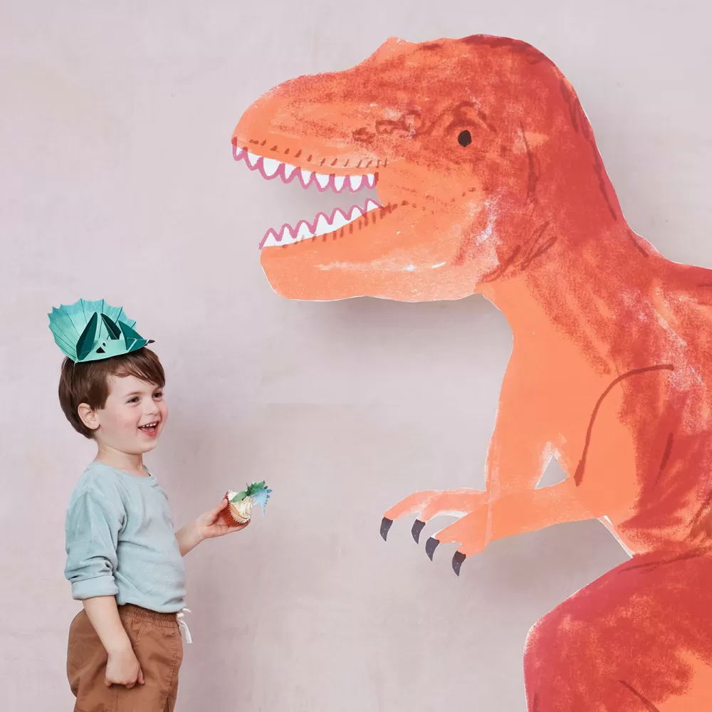 Meri Meri 8 Chapeaux Pointus Dinosaure> Accessoires