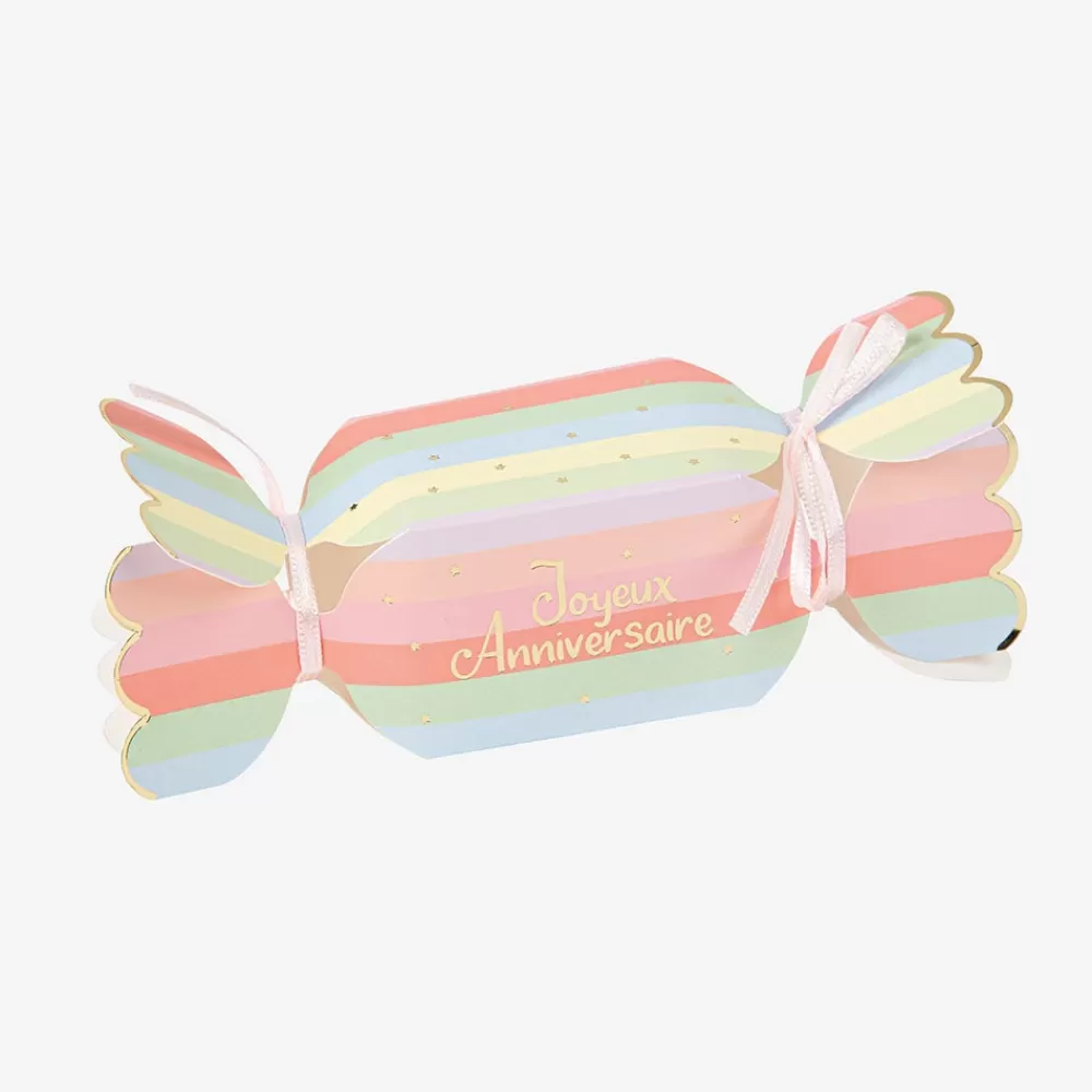 Arty Fêtes Factory 8 Contenants Papillotes "Joyeux Anniversaire" Pastel> Pochettes Cadeaux