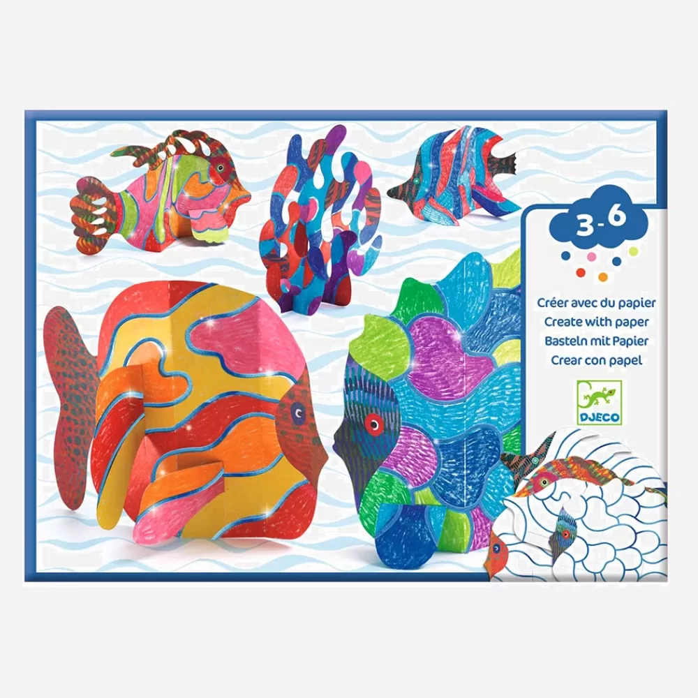 Djeco Activite De Coloriage : Poissons