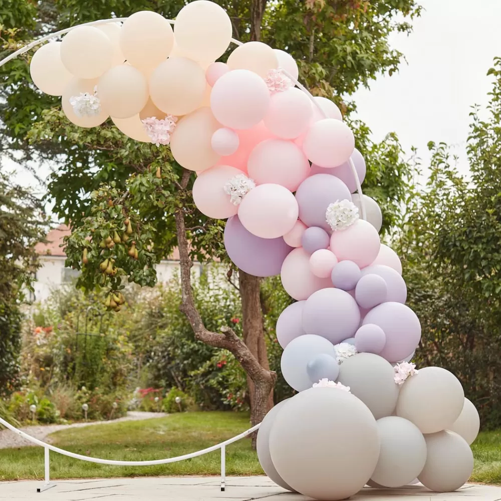 Ginger Ray Arche De Ballon Geante Mauve Avec Fleurs> Arche De Ballon