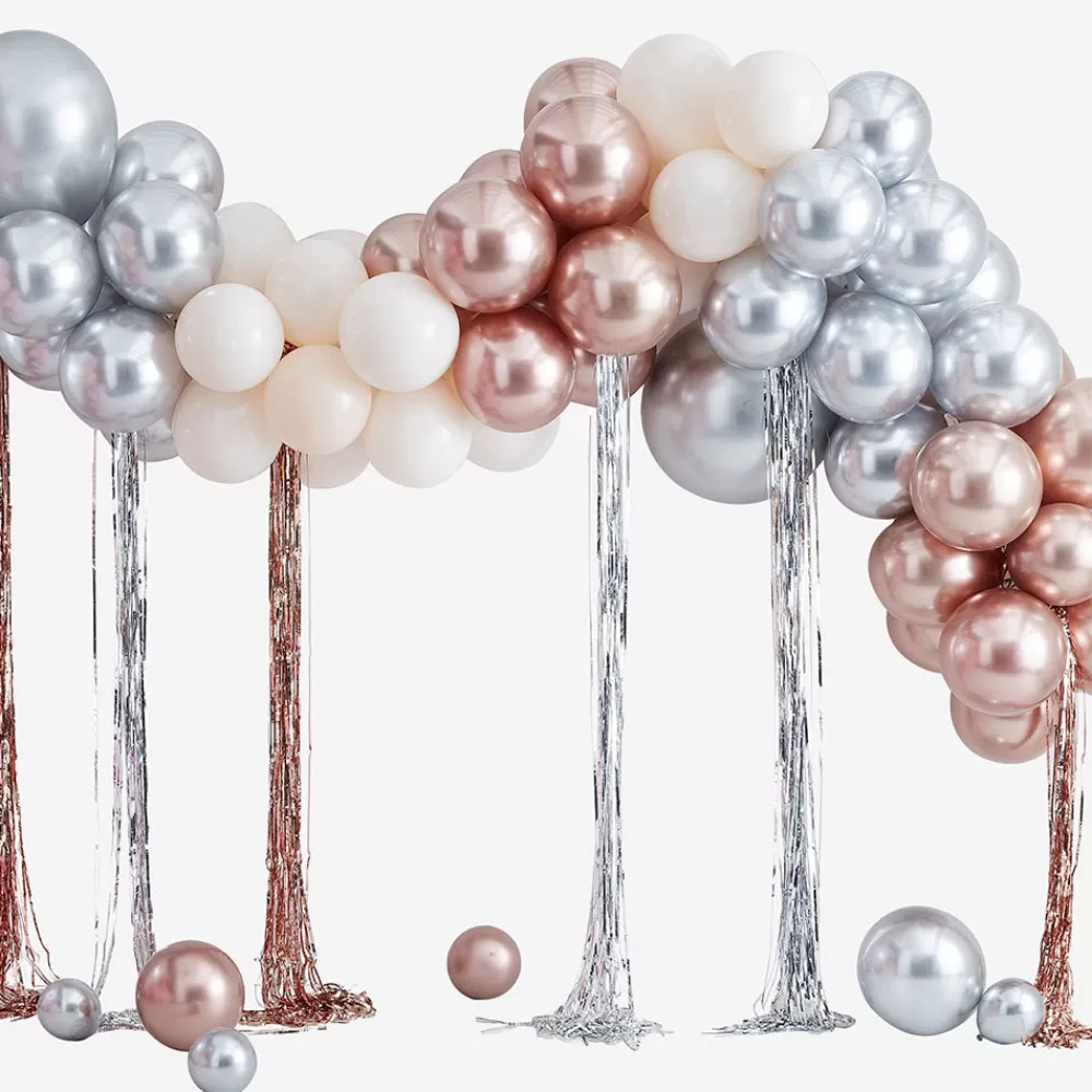 Ginger Ray Arche De Ballon Silver & Gold> Ballons De Baudruche Unis