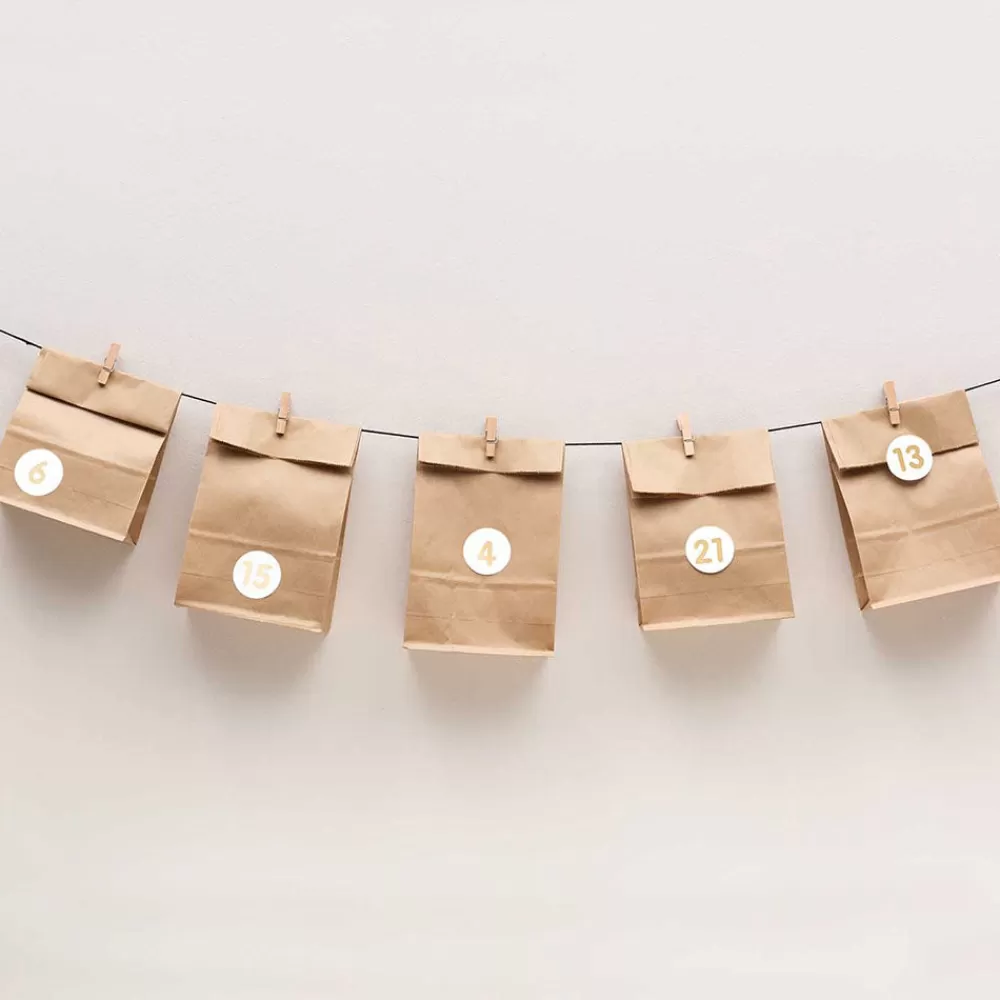 Rico Design Avent - Calendrier De L'Avent En Kraft> Pochettes Cadeaux